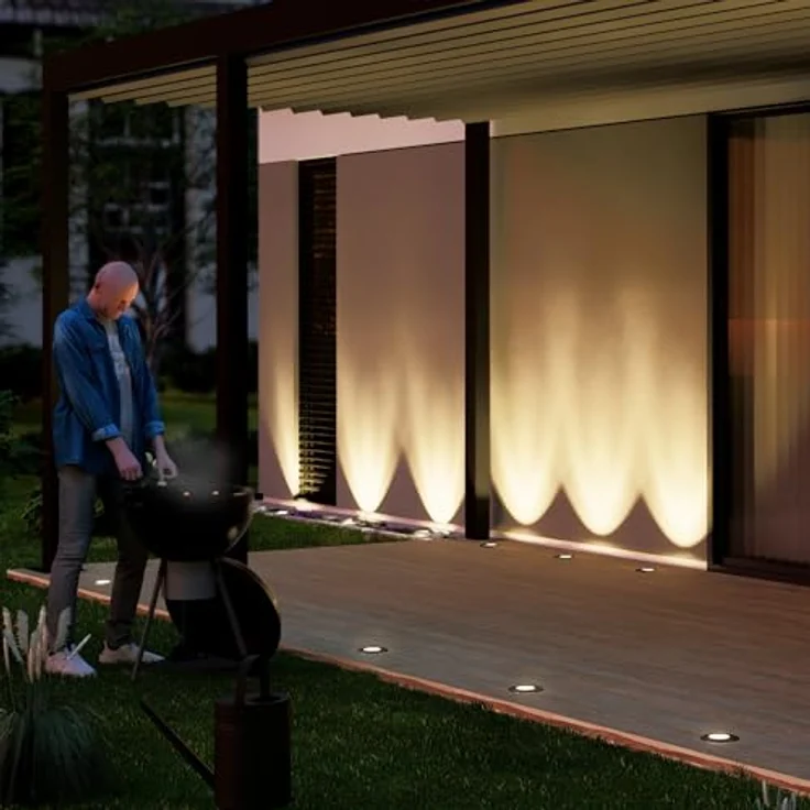 SSC-LUXon LED Gartenstrahler JUAVI Bodeneinbauleuchte IP67 schwarz rund für 1x GU10, ohne Leuchtmittel – Bild 9