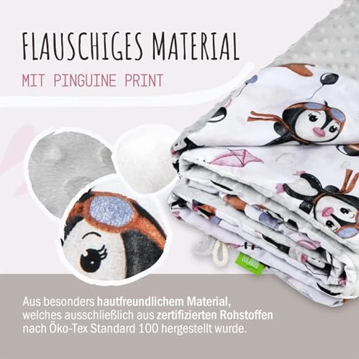 LULANDO Babydecke Kuscheldecke Krabbeldecke aus 100% Baumwolle, antiallergisch, Standard 100 von Oeko-Tex, hergestellt in der EU,(100x75 cm). Kuschelige Lieblingsdecke für Ihr Baby. – Bild 5
