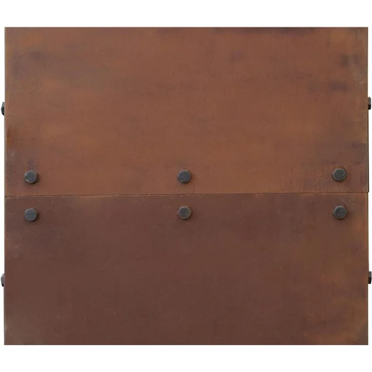 Cortenstahl Sichtschutzwand Brennholzregal 150x150x38 cm Rost Holzlager Edelrost – Bild 7
