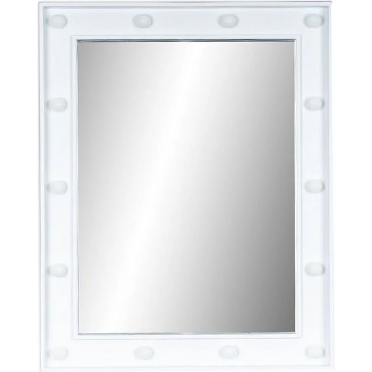 Levandeo® Wandspiegel, Wandspiegel LED Spiegel Weiß 39x49cm Wanddeko Schminkspiegel Mit – Bild 4