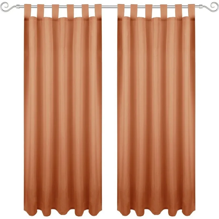 Bestgoodies Gardine Schlaufengardine, Schlaufe (2 St), Blickdichter Vorhang mit Schlaufen, Schlaufengardine