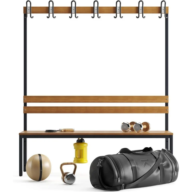 Garderobenbank einseitig 150 cm anthrazit – Bild 5