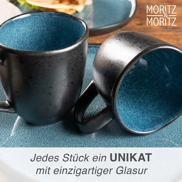 Moritz & Moritz ORGANIC 6 tlg. reaktiv blau Tassen Set – Bild 7