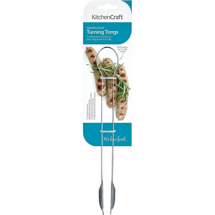 küchenzange 24 cm aus Edelstahl silber – Bild 4