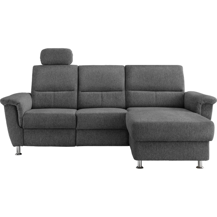 Ecksofa >Ludwigshafen< Motor-funktion, Kopfstütze, Stauraum, anthrazit - 231x113x165 (BxHxT) – Bild 3