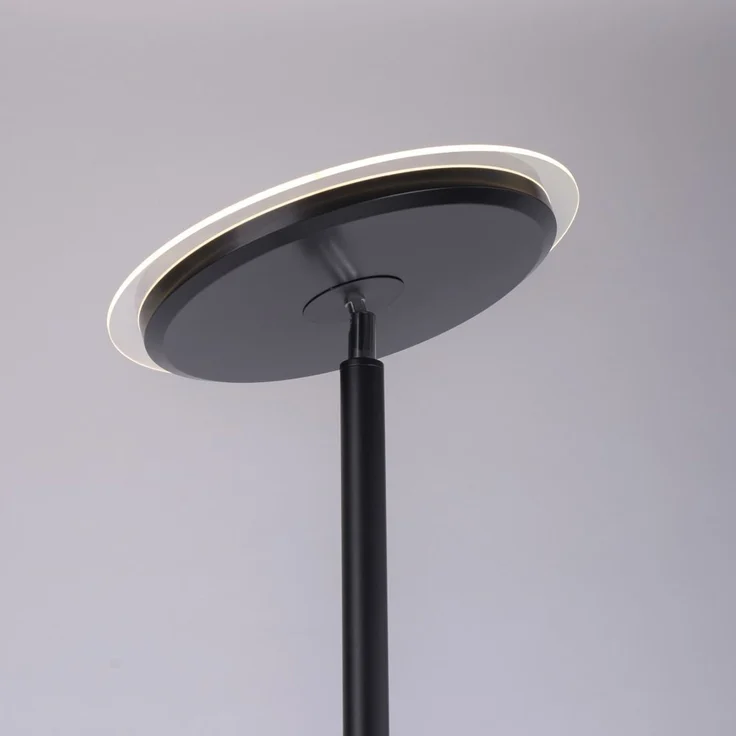 JUST LIGHT 11709-18 LED Stehleuchte Hans mit Lesearm 3000K dimmbar Schwarz – Bild 4