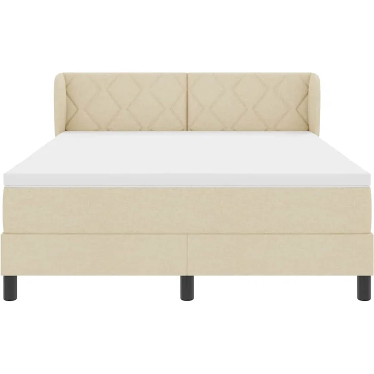 vidaXL Boxspringbett mit Kopfteil Creme 160 x 200 cm Stoff 3340099 – Bild 7