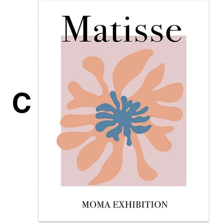 JUSTGOODMOOD Poster Matisse Blumen Market Museum Abstrakt Bilder Wohnzimmer Wandbilder Sch, D (1 St) – Bild 4
