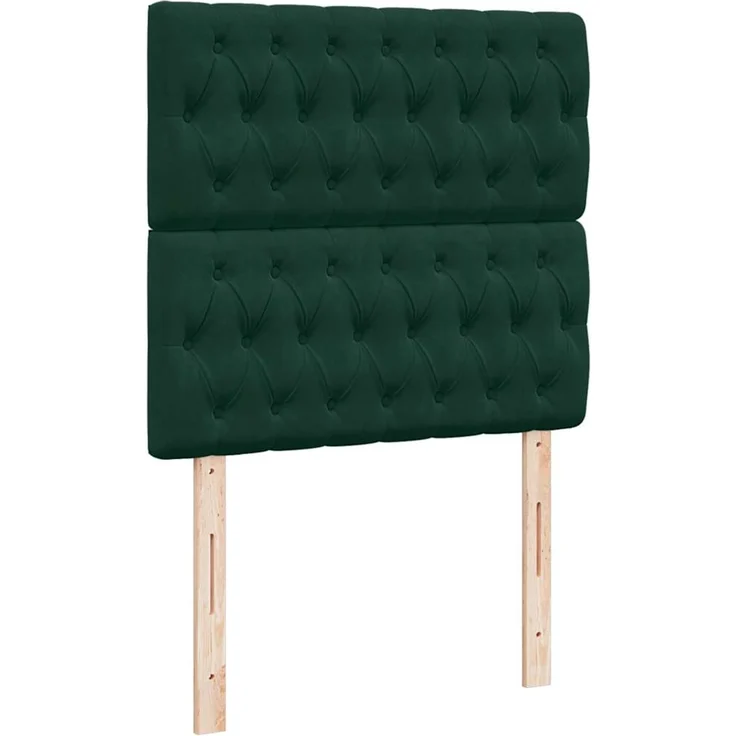 vidaXL Ottoman-Bett mit Matratzen Dunkelgrün 90x200 cm Samt 3313520 – Bild 7