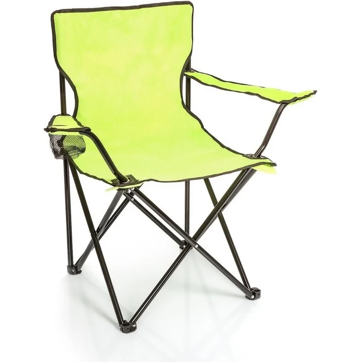BigDean Campingstuhl Faltstuhl Campingstuhl Anglerstuhl Getränkehalter Klappstuhl (Packung, 1 St), Hellgrün, Klappbar, Getränkehalter, Tragetasche – Bild 1