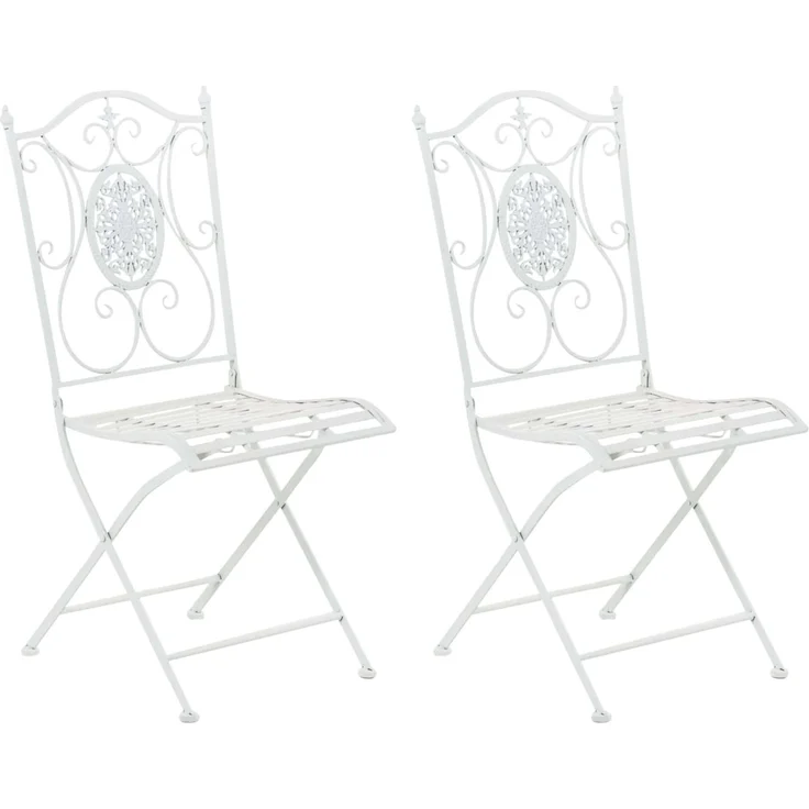 CLP 2er Set Gartenstühle Sibell,weiß – Bild 1