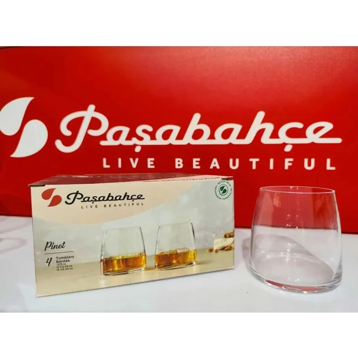Pasabahce Pinot Wassergläser 4er Set - 390 ml, stilvoll & zeitlos im Design – Bild 1