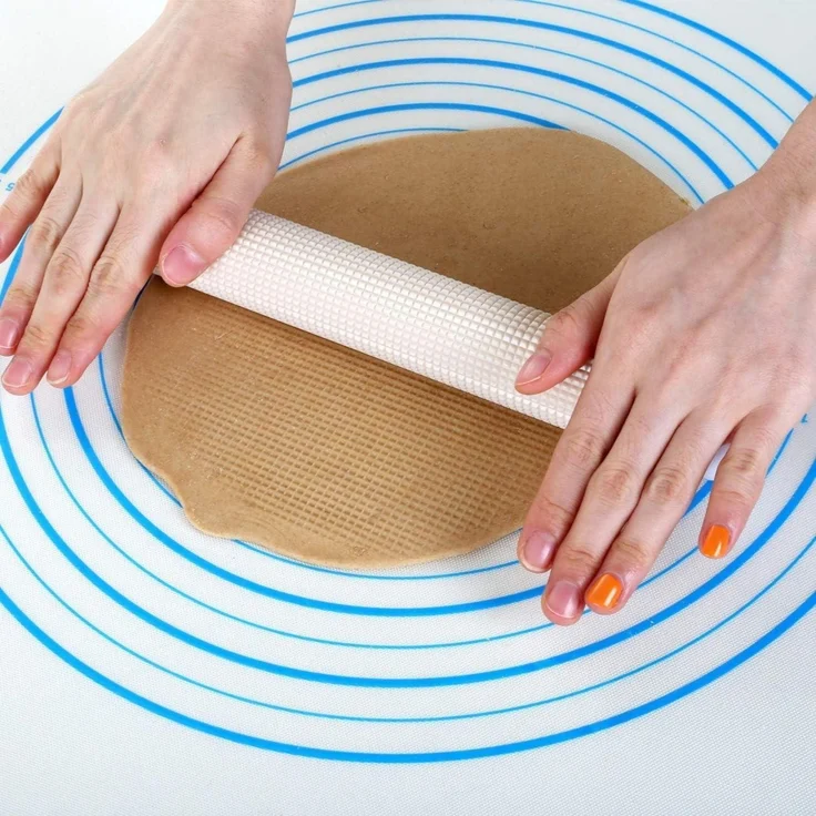 Silikonmatte Backmatte 70x50 cm Teigmatte Antihaft rutschfest Silicone Blaue – Bild 5
