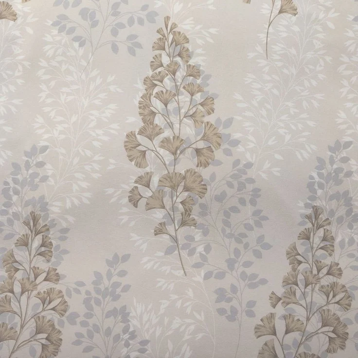 Estella Samt + Seide Flanell Bettwäsche 155x220 Merano natur Blätter 5475-230 – Bild 2