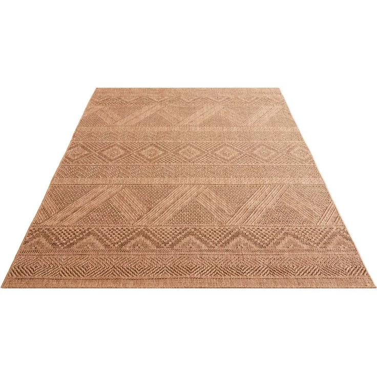 TaraCarpet Teppich TaraCarpet Borneo Nativ Outdoor Teppich – Wetterfester Indoor & Outdoo, rechteckig, Höhe: 6 mm, Küche Wohnzimmer Terrasse Garten Balkon beige 80x150 – Bild 3