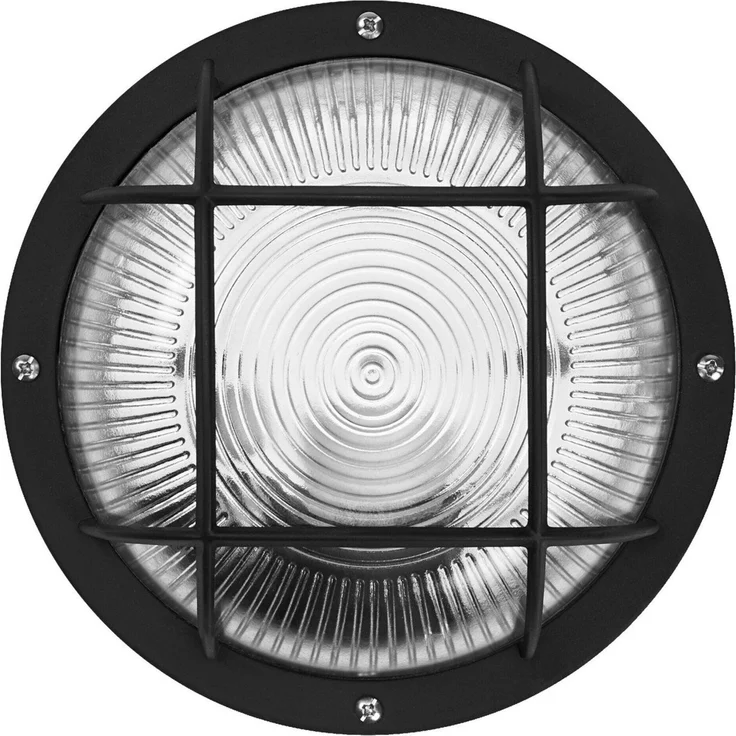 Osram LED Wandleuchte Bulkhead Essential Round E27 schwarz – Bild 5