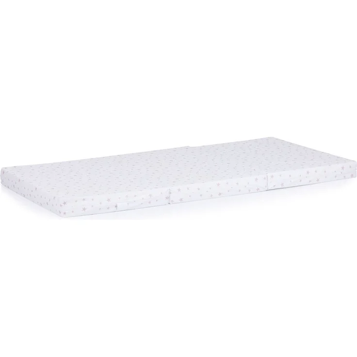 Chipolino Babybett Matratze Stars faltbar, Bezug waschbar, Größe 120 x 60 x 6 cm weiß Sterne – Bild 1