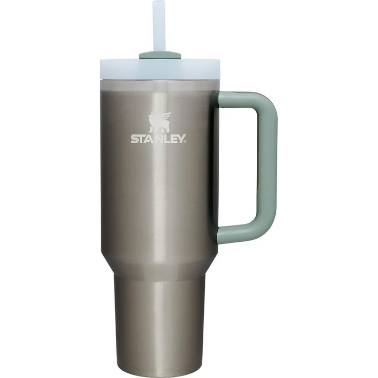 Stanley 1913 Quencher H2.0 Flowstate Trinkflasche Mit Strohhalm 1.2L - Thermobecher Kühlt 11 Stunden - 48 Stunden Eisgekühlt - Spülmaschinenfest - Thermosflasche BPA Frei - Edelstahl - Stainless Steel