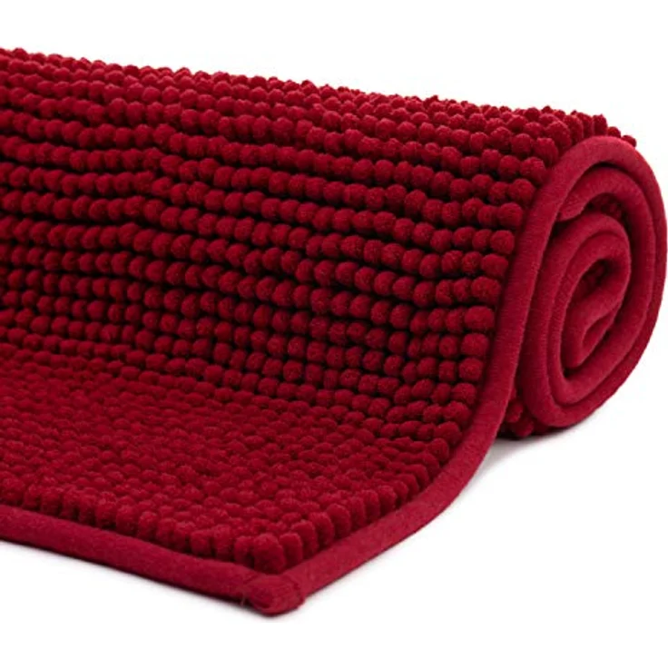 Gözze Badematte Chenille, Höhe 15 mm, rutschhemmend beschichtet, fußbodenheizungsgeeignet, Polyester, rechteckig, Badteppich, Uni Farben, besonders weich durch Microfaser, waschbar – Bild 6