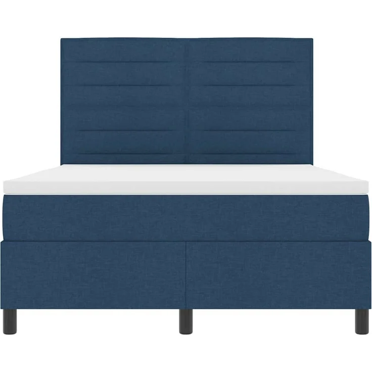 vidaXL Boxspringbett mit Matratze mit LED Blau 140 x 200 cm Stoff 3342801 – Bild 8