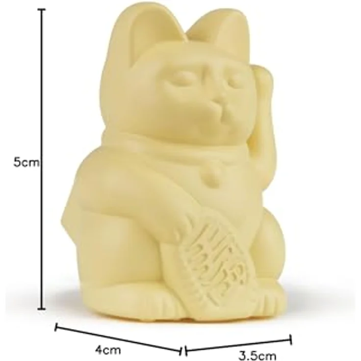 Donkey Winkekatze Solar Lucky Cat Gelb – Bild 9