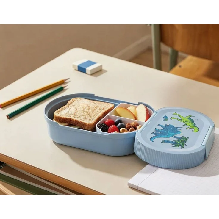 Sigg Lunchbox SIGG LUMO Kids Lunchbox 0.8 Liter, verschiedene Motive, (optimal auf die passenden SIGG VIVA Trinkflaschen abgestimmt), ideal für Pausenbrot, Obst und Snacks in Schule – Bild 3
