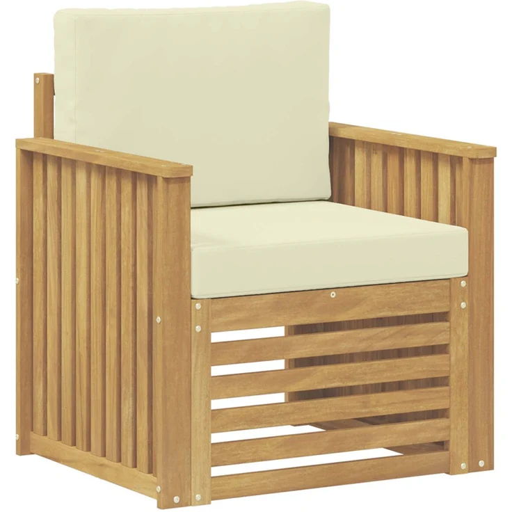 vidaXL Outdoor-Sofagarnitur Polyester Weiß 3439092 – Bild 2