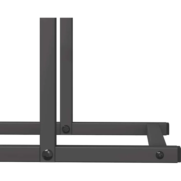 vidaXL Brennholzregal Schwarz 80x25x90 cm Kaltgewalzter Stahl 864315 – Bild 7