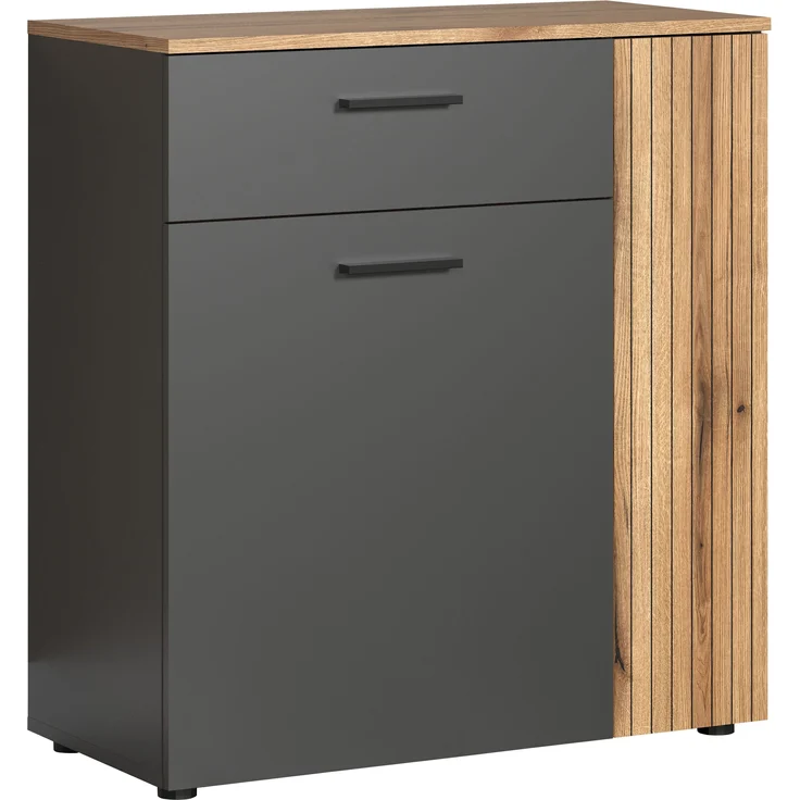 Kommode Esteban in grau und Eiche Evoke 80 cm – Bild 2