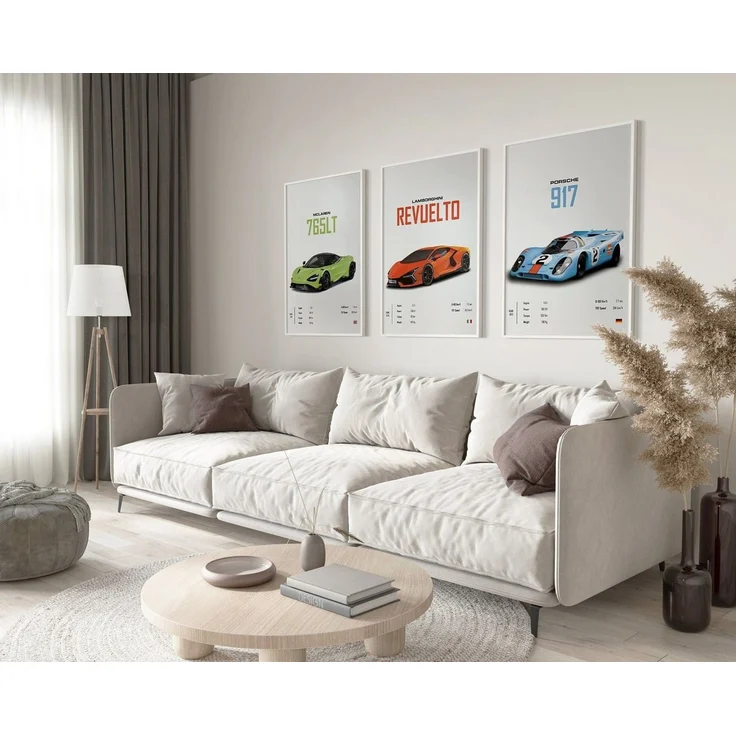 JUSTGOODMOOD Poster Sportwagen Mclaren Lamborghini Porsche Klassiker Legenden Geschenk für, PORSCHE 917 (1 St) – Bild 1