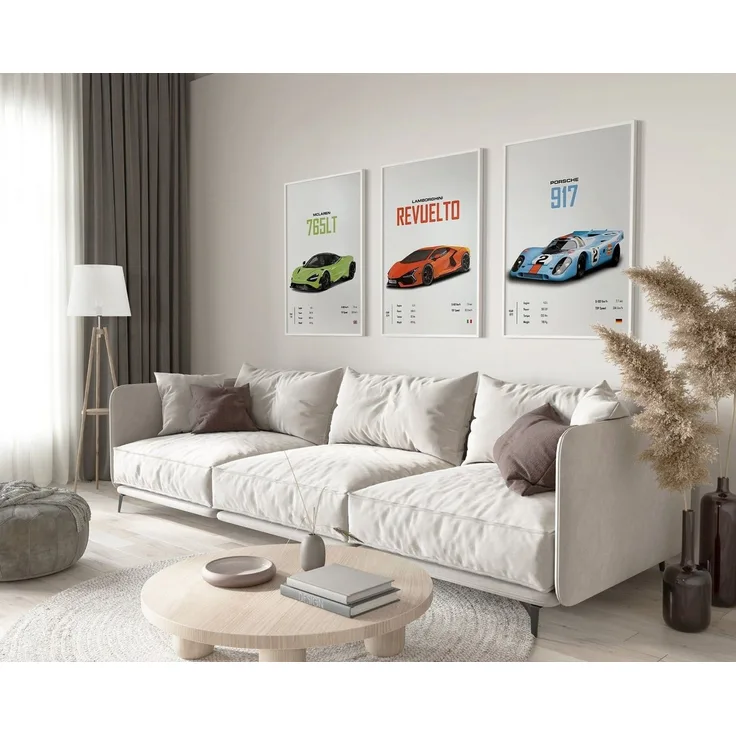 JUSTGOODMOOD Poster Sportwagen Mclaren Lamborghini Porsche Klassiker Legenden Geschenk für, PORSCHE 917 (1 St)