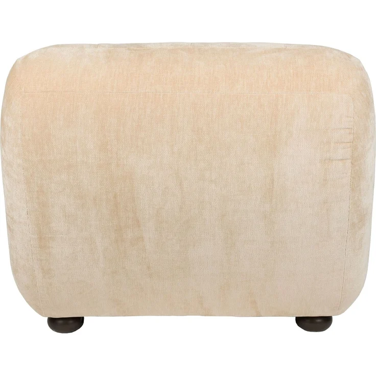 DutchBone Loungesessel Wyatt mit Veloursbezug Beige für Wohnzimmer 87x101x70,5 cm – Bild 3