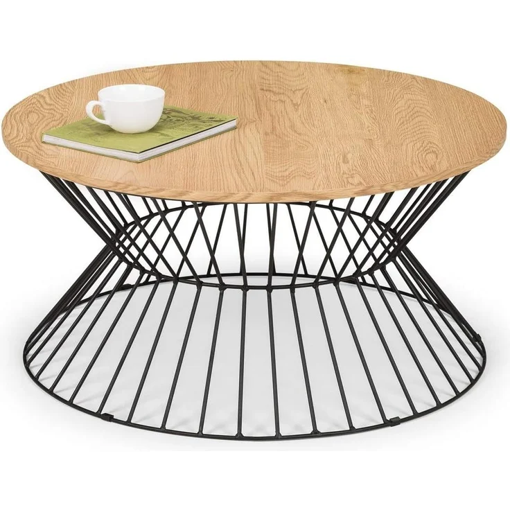 Julian Bowen Jersey Couchtisch, Eiche/Schwarz – Bild 1