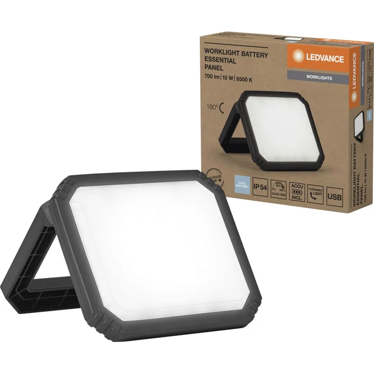 Ledvance LED Arbeitsleuchte Worklight Essent mit Akku 700 lm kaltweiß schwarz – Bild 2