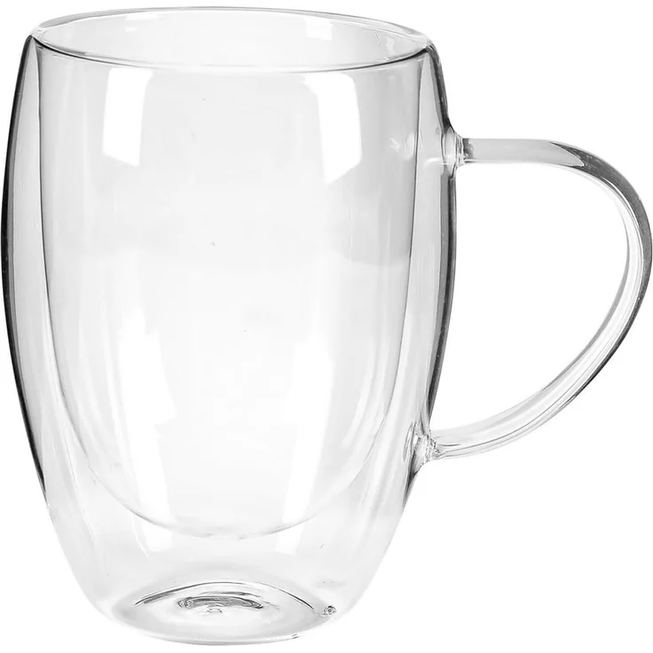 axentia Teeglas 2er Set Teegläser mit Hengel Henkelglas Trinkglas Trinkgläser, Borosilikatglas, doppelwandig isoliert, mit optischem Schwebe-Effekt – Bild 4