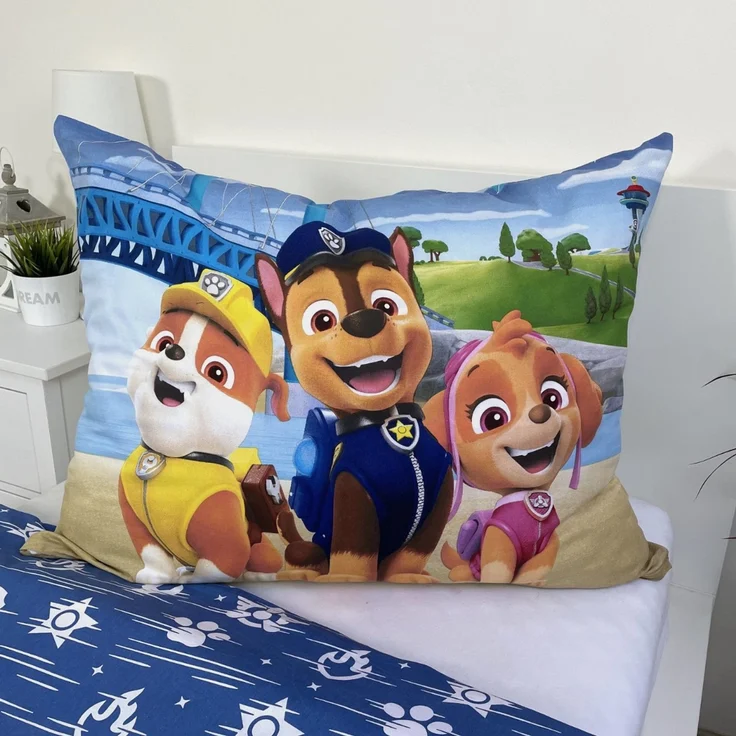 Paw Patrol Bettwäsche-Set für Kinderbett 140 x 200 cm + 70 x 90 cm aus 100% Baumwolle mit Reißverschluss – Bild 4