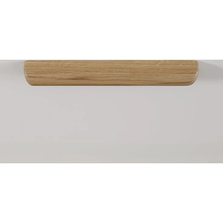 Rauch Möbel Albero, Bett, Schrankbett, Querklappbett, platzsparendes Wandbett mit Klappfunktion und Lattenrost, Liegefläche 90x200 cm, Farbe Weiß, Griffe Eiche massiv, 214 x 115 x 42 cm – Bild 9