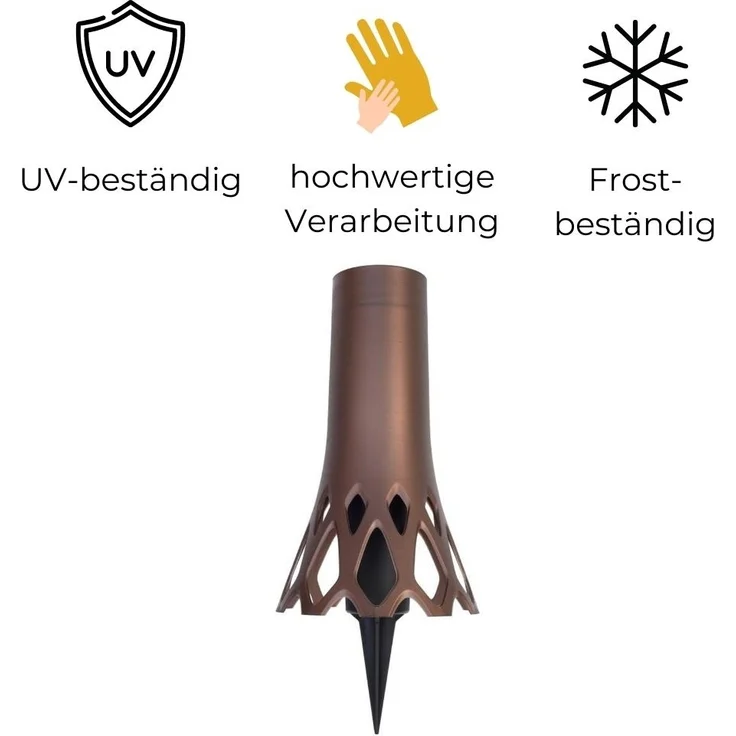 GarPet Blumentopf Grabvase Roseta mit Erdspieß Friedhof Vase Grabschmuck Kunststoff – Bild 6