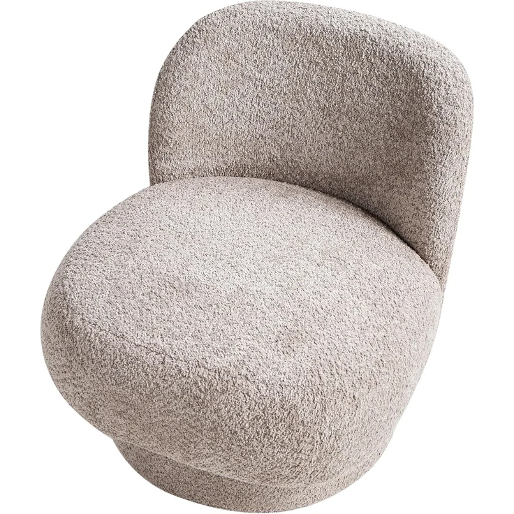 Sessel Bouclé taupe mit Drehfunktion AYLO – Bild 6
