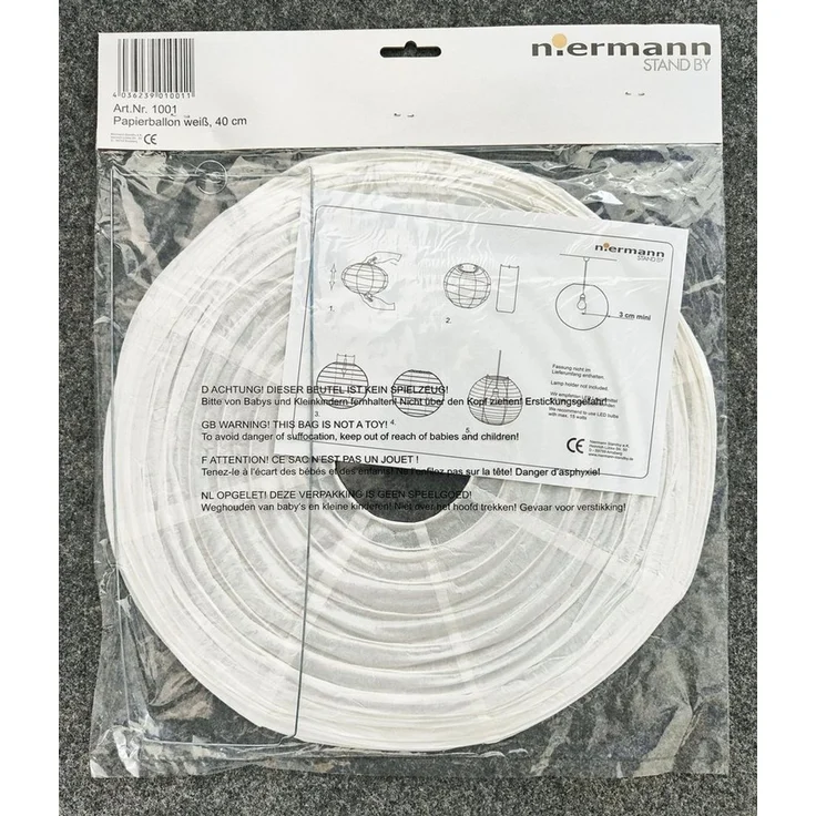 niermann Pendelleuchte Papierballon, ohne Leuchtmittel, Kinderzimmer, Kinderlampe – Bild 3