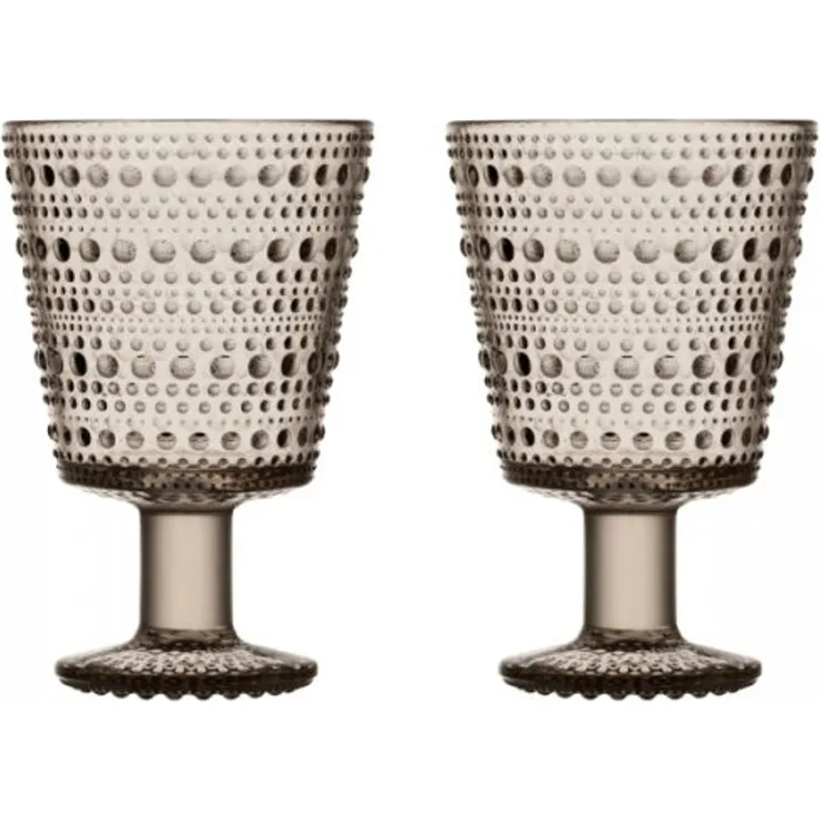 Iittala Kastehelmi Universalglass - 26 cl - Leinen - 2 Stück 1051136