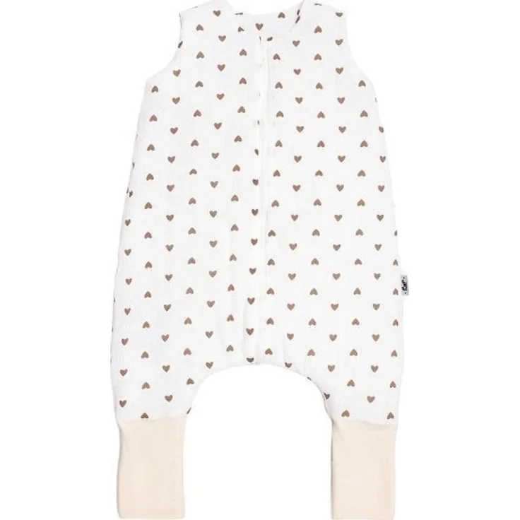 PULP BAMBOO Spiworek/Schlafsack aus Musselin mit Beinen- Herzen 0 5 TOG ab 1 Jahr bis 2 5 Jahre