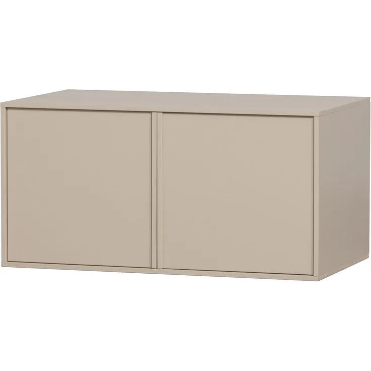 Kleiderschrank Daily Closet aus Kiefernholz, modern, Push-to-Open, dakargrau, 50x100 cm