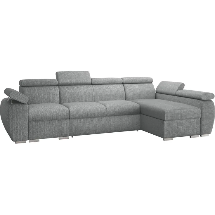 Ecksofa Boston LCP mit 2 Bettkästen und Schlaffunktion (Farbe: Flow 17, Seite: Rechts 1P(65)+2R+LCP)