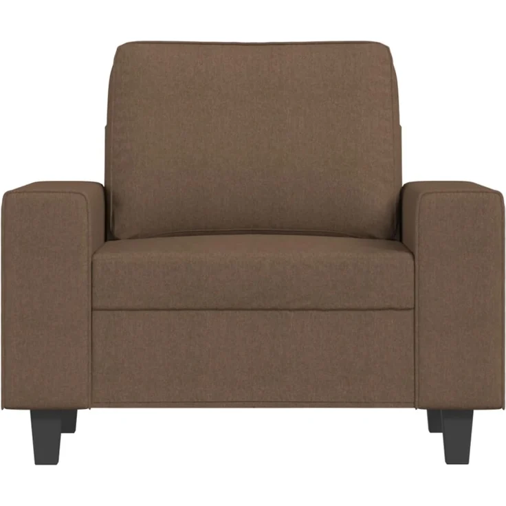 vidaXL Sessel mit Hocker Braun 60 cm Stoff 3201146 – Bild 3