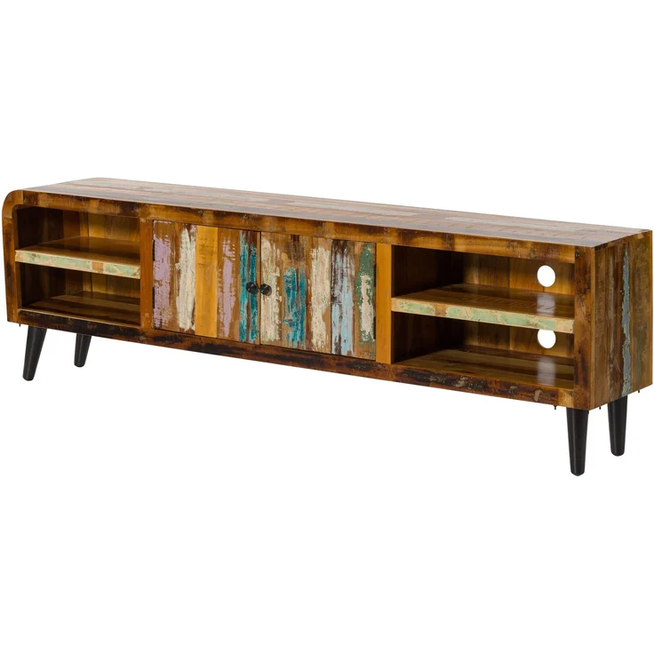 TV-Board Altholz 220 x 40 x 65 mehrfarbig lackiert SIXTIES #120 – Bild 1