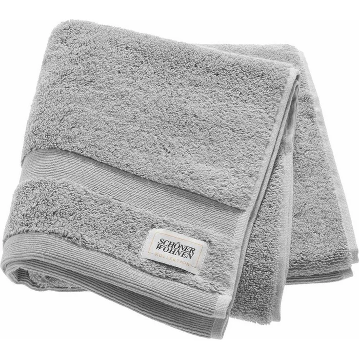 SCHÖNER WOHNEN-Kollektion Handtuch CUDDLY Handtuch, Baumwolle (1-St), 50 x 100 cm in Hellgrau