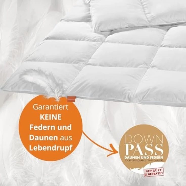 sleepling Kinderbettdecke Daunendecke für Kinder, 100x135 cm, Füllung: 90% Daunen, 10% Federn, Made in EU – Bild 3