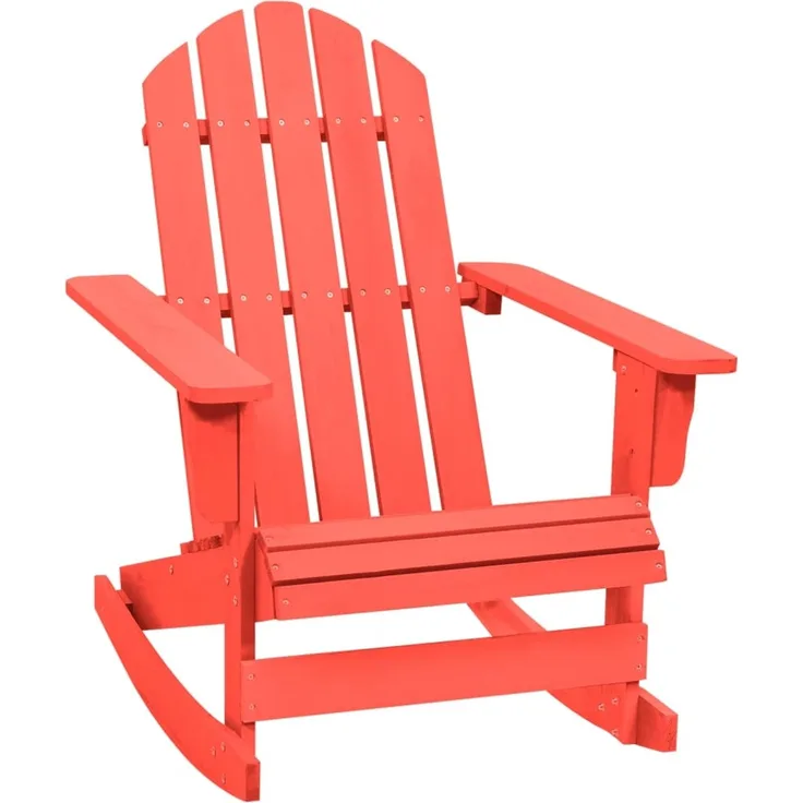 vidaXL Adirondack-Schaukelstuhl Massivholz Tanne Rot 315883