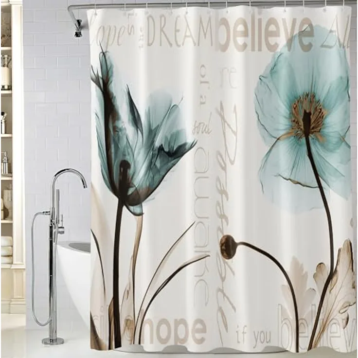 M&W DAS DESIGN Duschvorhang 180x200 Shower curtains Anti schimmel Waschbar Badezimmer gardinen